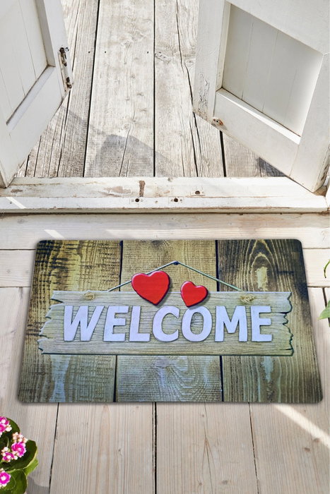 Conceptum Felpudo Pvc Wooden Heart Multicolor 40x60 cm Conceptum Felpudo Pvc Wooden Heart Multicolor 40x60 cm